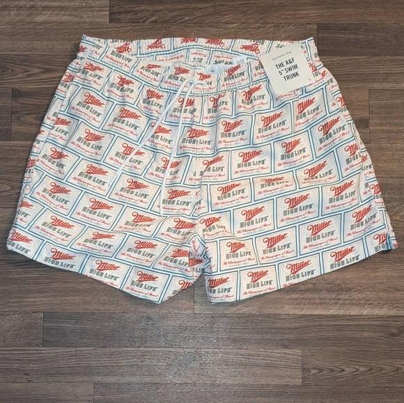 Abercrombie & Fitch x Miller High Life Swim Trunks - Picture 1 of 4